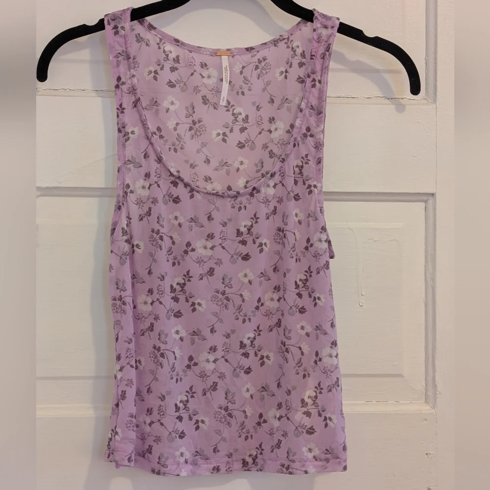 Free People Twosie for One Floral Mesh Tank & Cardigan Set Size Small